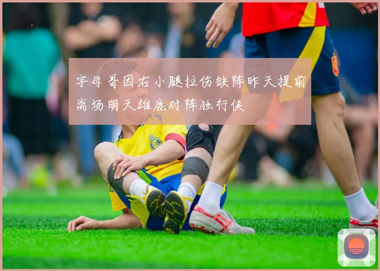 字母哥因右小腿拉伤缺阵昨天提前离场明天雄鹿对阵独行侠